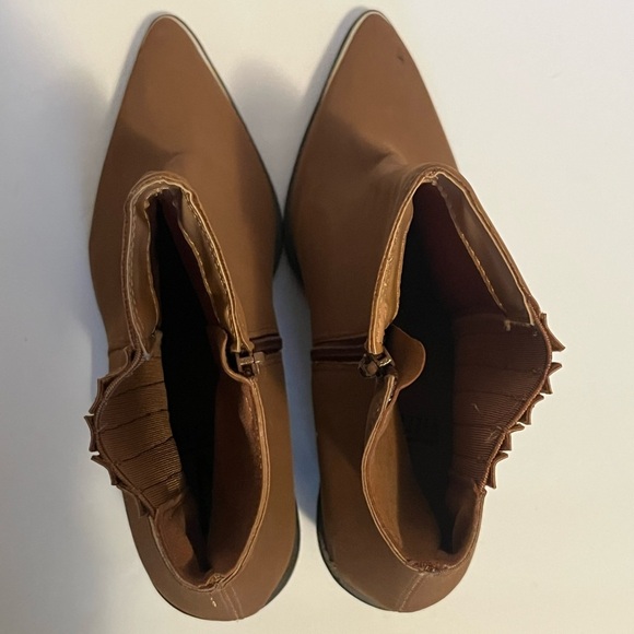 Vizzano Brazillian Footwear Pointed Toe Suede Chunky Heel Western Ankle Boots - Picture 4 of 15